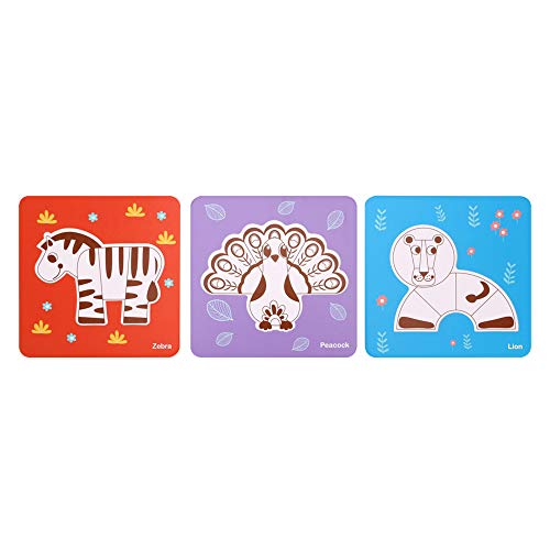 Learning Curve My First Puzzle Four Animal Set for Kids, Multi
