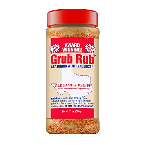 Grub Rub BBQ Seasoning & Meat Rubs for Smoking - Pork Rub, Steak Seasoning, & Brisket Rub - Award Winning Family Recipe - Moist, Tender, & Juicy Meats, Seafood, Veggies & More