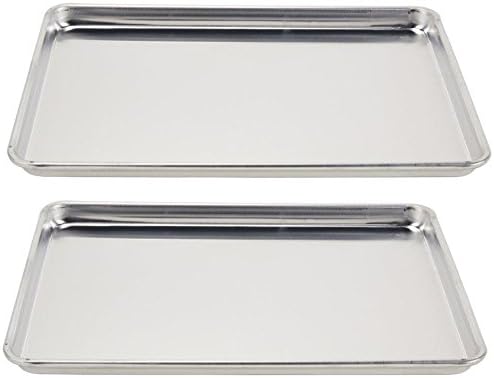 Vollrath (5303) Wear-Ever Half-Size Sheet Pans, Set of 2 (18-Inch x 13-Inch x 1-Inch, Aluminum)