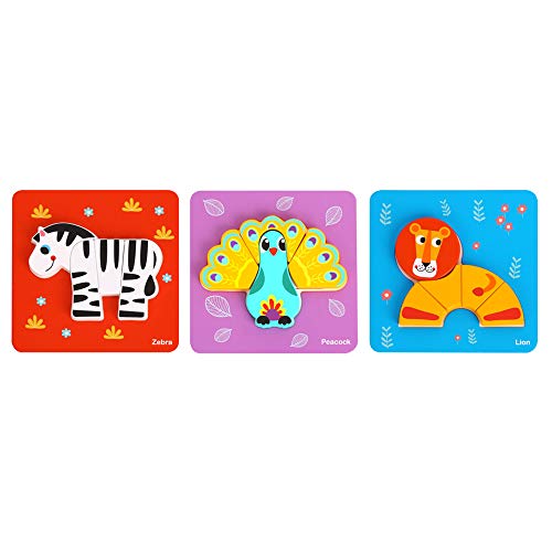 Learning Curve My First Puzzle Four Animal Set for Kids, Multi