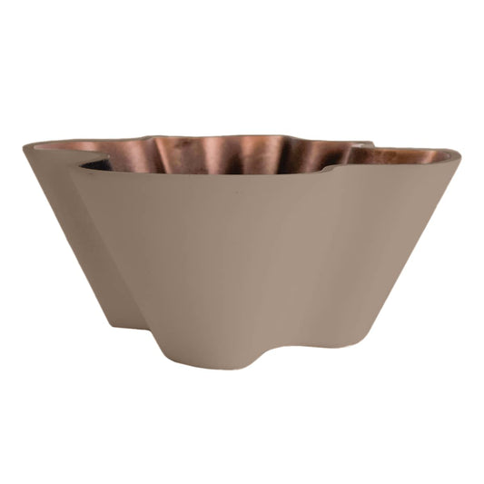 The HC Companies 8 Inch Venus Succulent Planter - Unique Decorative Shallow Plastic Plant Pot with Drainage, Artisan Taupe