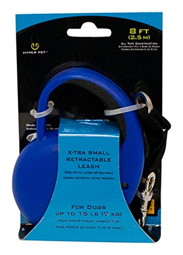 Hyper Pet Retractable Dog Leash, 8 ft. Walking Leash for Dogs up to 8 lbs., Extra Small, Pink