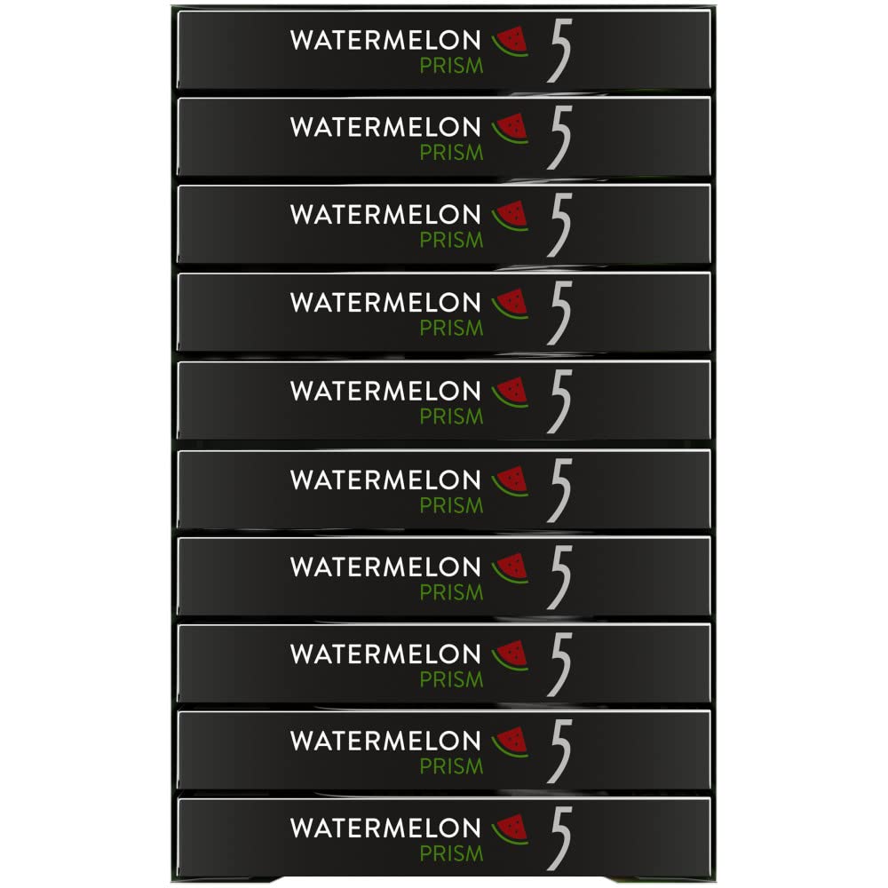 5 GUM Peppermint Cobalt Sugar Free Chewing Gum Bulk, 15 Sticks (Pack of 10)