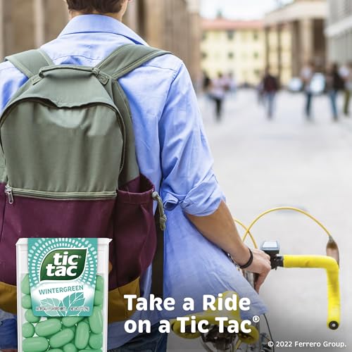 Tic Tac Wintergreen Breath Mints, Bulk 12 Pack, On-The-Go Refreshment, 1 Oz Each