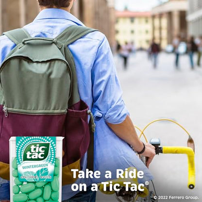 Tic Tac Wintergreen Breath Mints, Bulk 12 Pack, On-The-Go Refreshment, 1 Oz Each