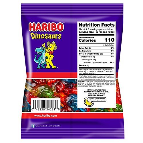 HARIBO Gummi Candy, Original Goldbears Gummy Bears, 5 Ounce Share Size Bags (12 Packs) Delicious Soft & Chewy Sweet Snacks, Assorted Fruity Flavors