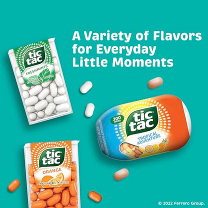Tic Tac Wintergreen Breath Mints, Bulk 12 Pack, On-The-Go Refreshment, 1 Oz Each