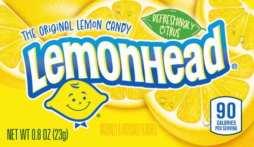 Lemonhead Hard Lemon Candy, 0.8 Ounce Treat-Size Theater Candy Boxes (Pack of 24)