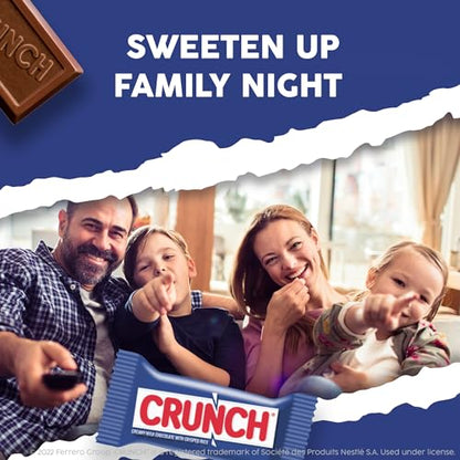 CRUNCH, Bulk 36 Count, Milk Chocolate and Crisped Rice, Full Size Halloween Candy, 1.55 oz Each