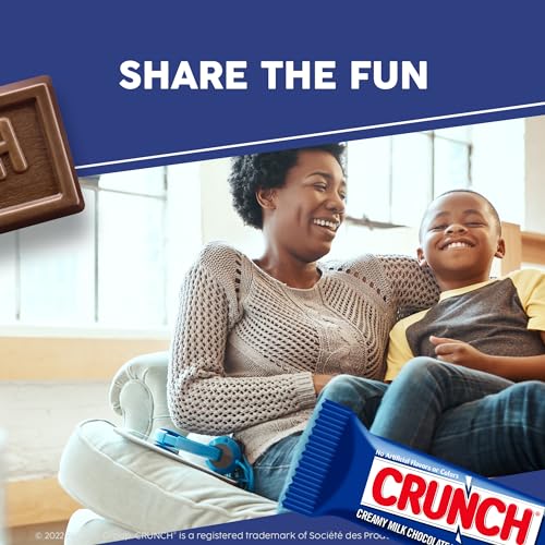 CRUNCH, Bulk 36 Count, Milk Chocolate and Crisped Rice, Full Size Halloween Candy, 1.55 oz Each