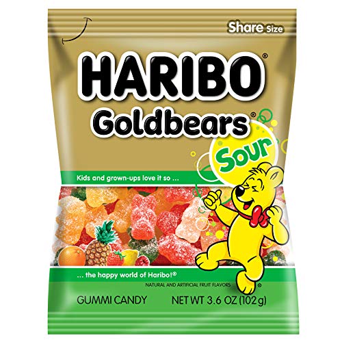 HARIBO Gummi Candy, Original Goldbears Gummy Bears, 5 Ounce Share Size Bags (12 Packs) Delicious Soft & Chewy Sweet Snacks, Assorted Fruity Flavors