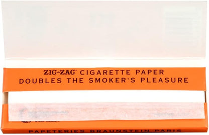 ZIG-ZAG 1 1/4 French Orange Rolling Papers - 78mm - Natural Gum Arabic - 24 Booklets (32 Papers Each)
