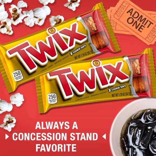 TWIX Full Size Caramel Chocolate Cookie Candy Bar, 1.79 oz. 36-Count Box
