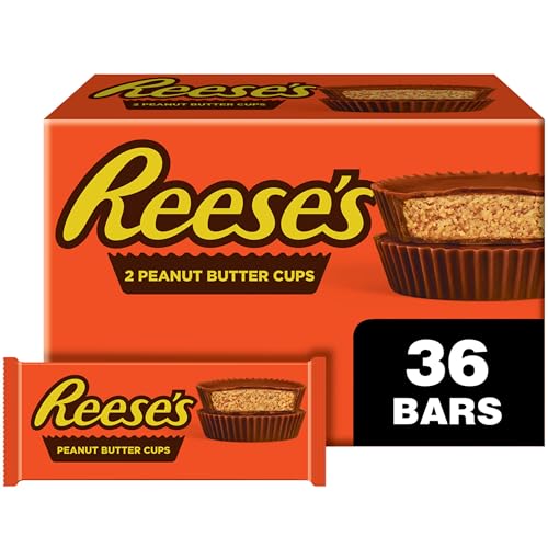 REESE'S Milk Chocolate Peanut Butter Cups, Easter Candy Packs, 1.5 oz (36 Count)