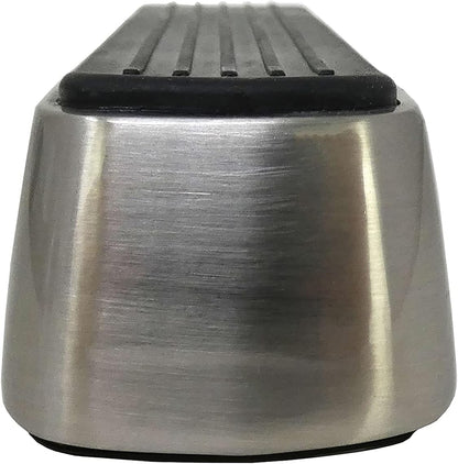 Shepherd Hardware 3314 Designer Satin Nickel Door Wedge with Non-Skid Rubber Base Grip