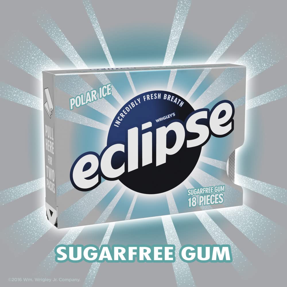 ECLIPSE Winterfrost Sugar Free Chewing Gum Bulk Pack, 18 Piece (Pack of 8)