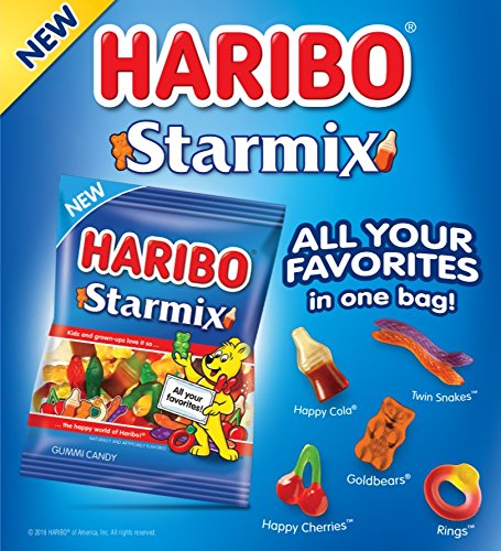 HARIBO Gummi Candy, Original Goldbears Gummy Bears, 5 Ounce Share Size Bags (12 Packs) Delicious Soft & Chewy Sweet Snacks, Assorted Fruity Flavors