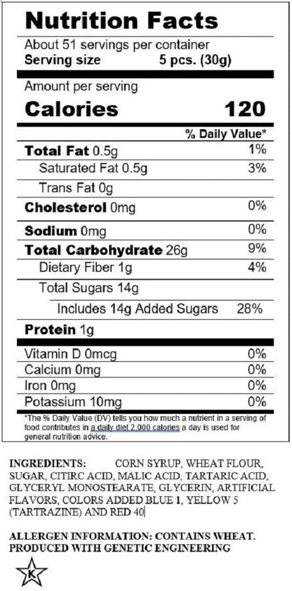 Sour Punch Rainbow Sour Straws, 2 Ounce (Pack of 24)