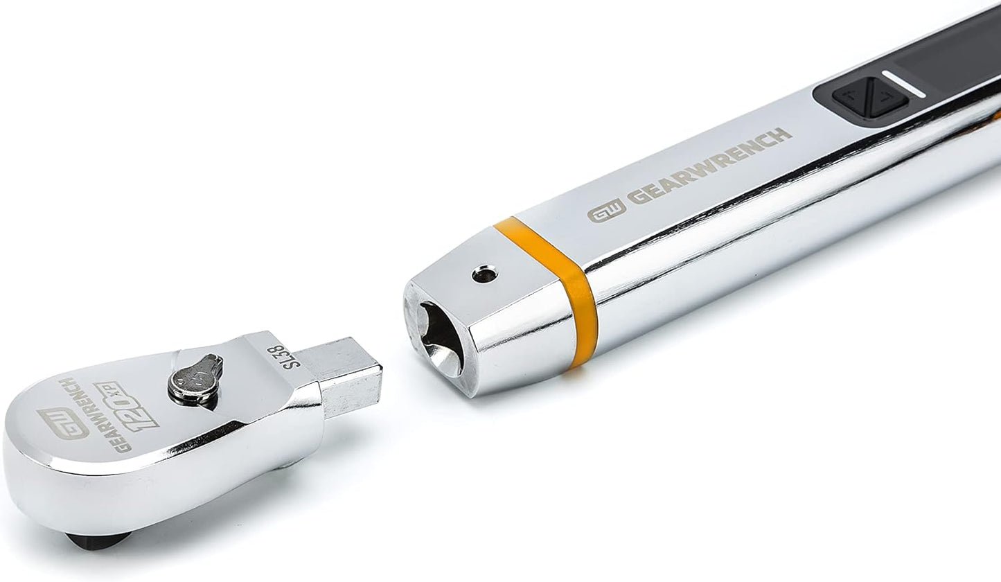 GEARWRENCH 3/8" 120XP™ E-Spec Electronic Interchangeable Head Torque Wrench 20-100Nm - 85245