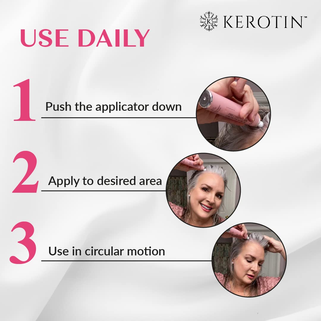 Kerotin Hair Growth Spot Treatment Serum with Castor Oil, DHT Blocker and Biotin