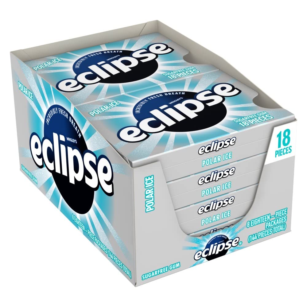 ECLIPSE Winterfrost Sugar Free Chewing Gum Bulk Pack, 18 Piece (Pack of 8)