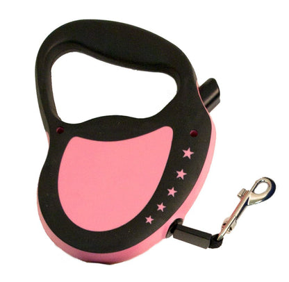 Hyper Pet Retractable Dog Leash, 8 ft. Walking Leash for Dogs up to 8 lbs., Extra Small, Pink