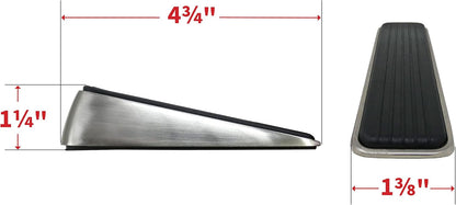 Shepherd Hardware 3314 Designer Satin Nickel Door Wedge with Non-Skid Rubber Base Grip