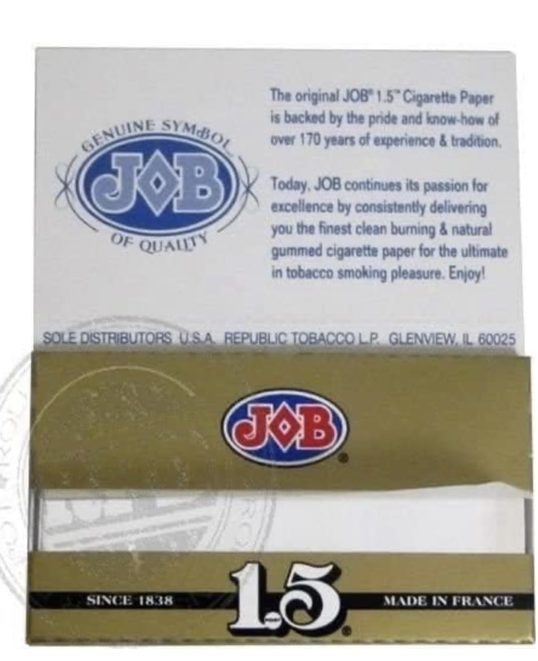 JOB 1.5 Cigarette Rolling Paper 24 Booklets by JOB