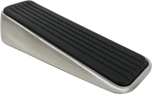 Shepherd Hardware 3314 Designer Satin Nickel Door Wedge with Non-Skid Rubber Base Grip