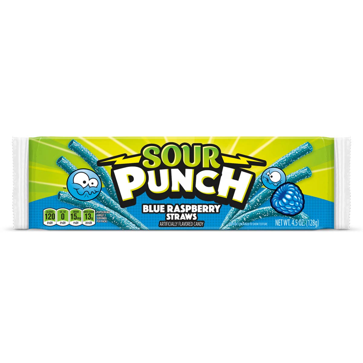 Sour Punch Rainbow Sour Straws, 2 Ounce (Pack of 24)