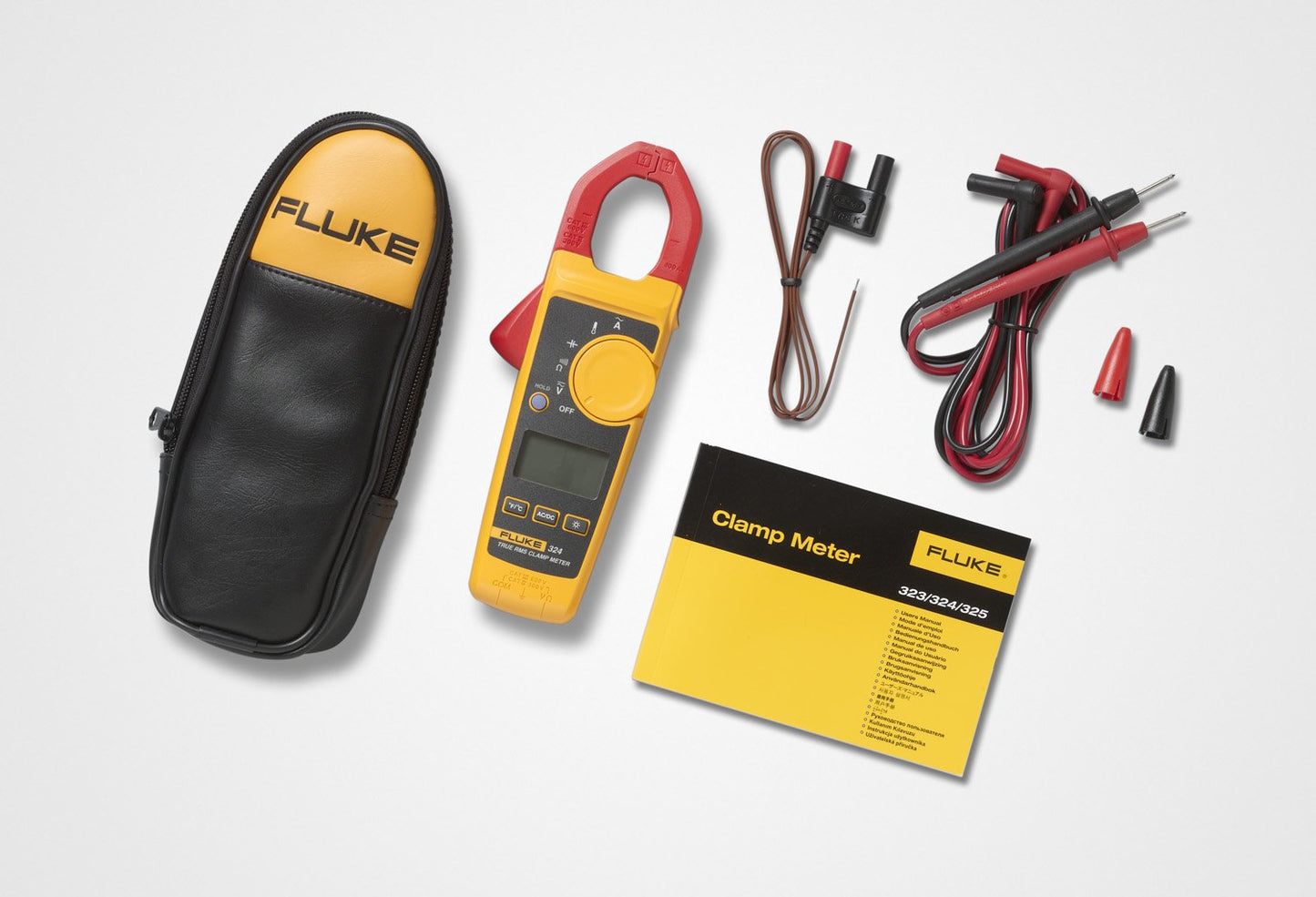 Fluke 324 True-RMS Clamp Meter with Temperature & Capacitance, Measure AC Current Up To 400 A and AC/DC Voltage Up to 600 V, Includes Backlit Display, Measure Resistance Up To 4000 Ohms