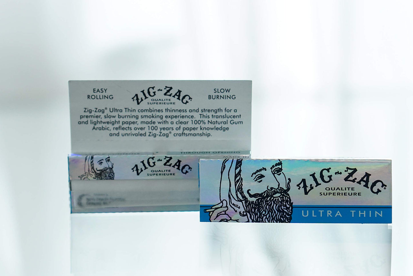 ZIG-ZAG Ultra-Thin Rolling Papers - 1 ¼-Inch Size - Slow Burning - 32 Papers/Pack - 6 Pack (78mm)
