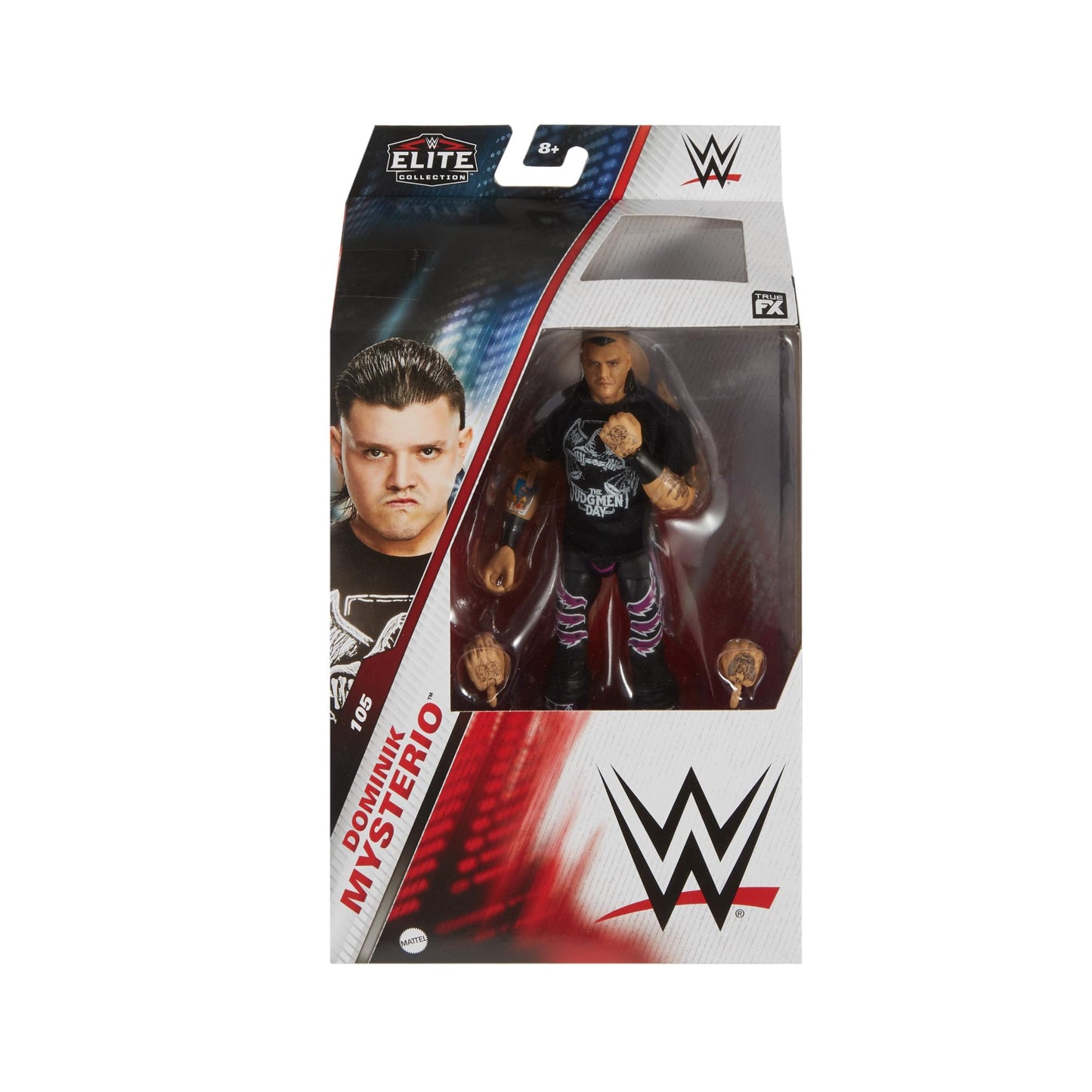 Mattel WWE Elite Action Figure & Accessories, 6-inch Collectible Dominik Mysterio with 25 Articulation Points, Life-Like Look & Swappable Hands