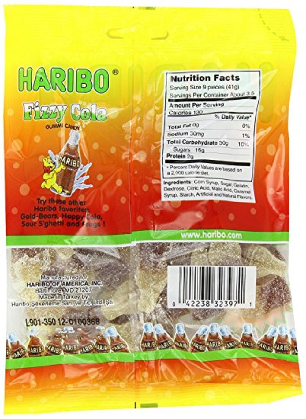 HARIBO Gummi Candy, Original Goldbears Gummy Bears, 5 Ounce Share Size Bags (12 Packs) Delicious Soft & Chewy Sweet Snacks, Assorted Fruity Flavors