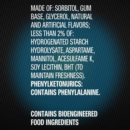 5 GUM Peppermint Cobalt Sugar Free Chewing Gum Bulk, 15 Sticks (Pack of 10)