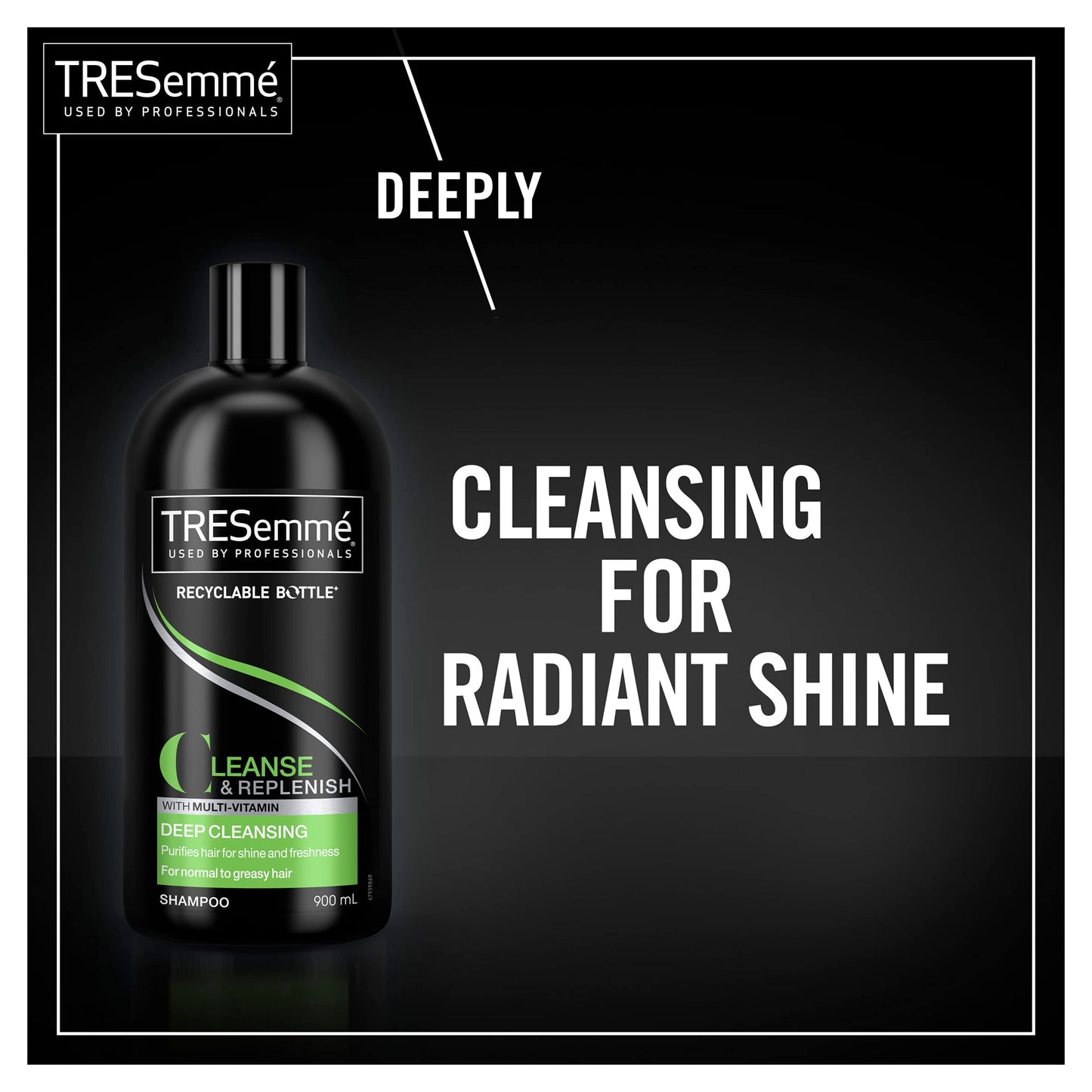 TRESemmé Replenish & Cleanse Shampoo with vitamin C, Fresh, 900 ml, Pack of 1