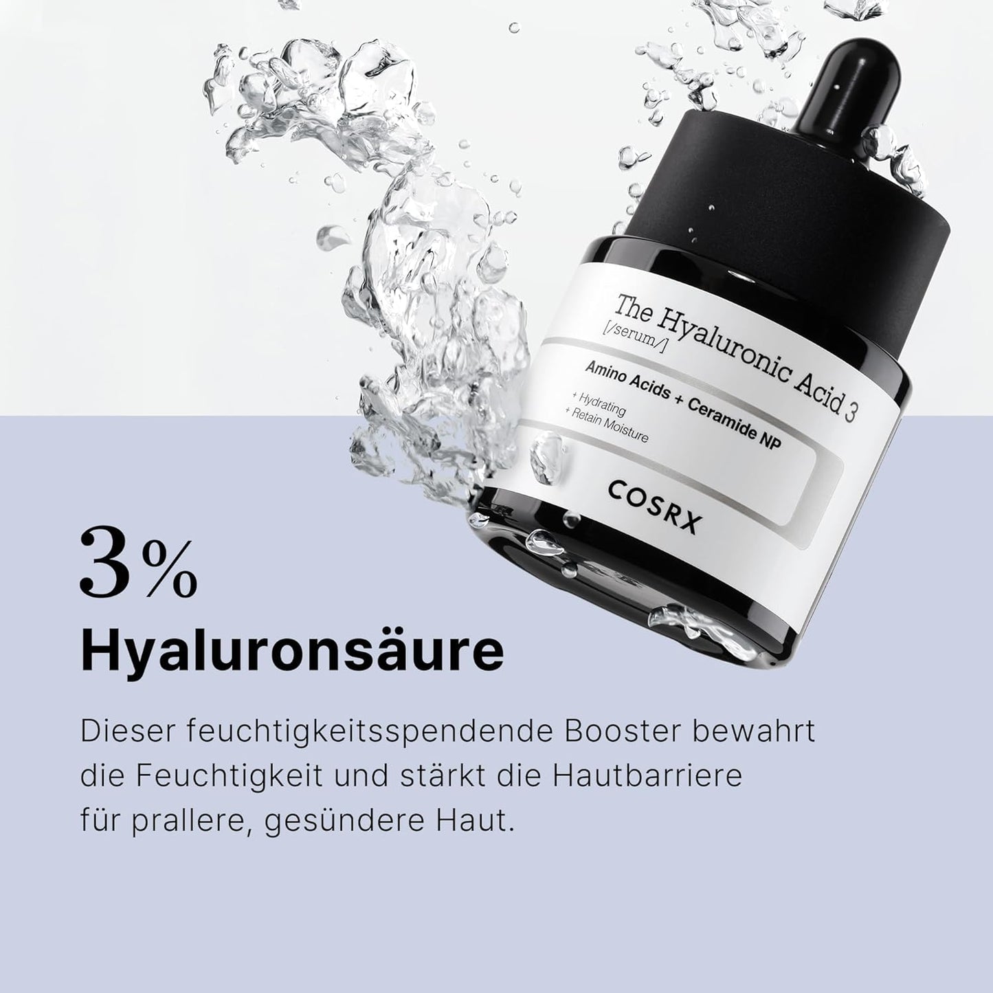 COSRX Pure Sodium Hyaluronic Acid 3% Serum, Hydration & Moisture Boosting Facial Serum for Fine Lines & Wrinkles, Plump & Repair Dry Skin, 0.67fl.oz/20ml, No Artificial Fragrance, Korean Skin Care