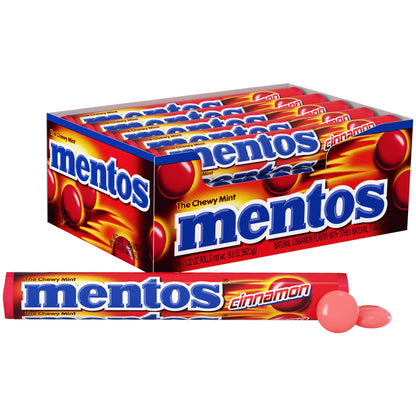 Mentos Chewy Mint Candy Roll, Mint, Non Melting, Party, 14 Pieces (Bulk Pack of 15) - Packaging May Vary