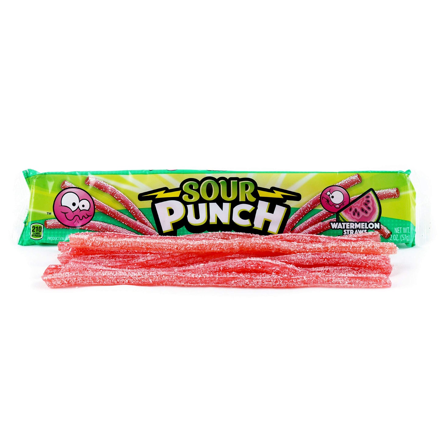 Sour Punch Rainbow Sour Straws, 2 Ounce (Pack of 24)