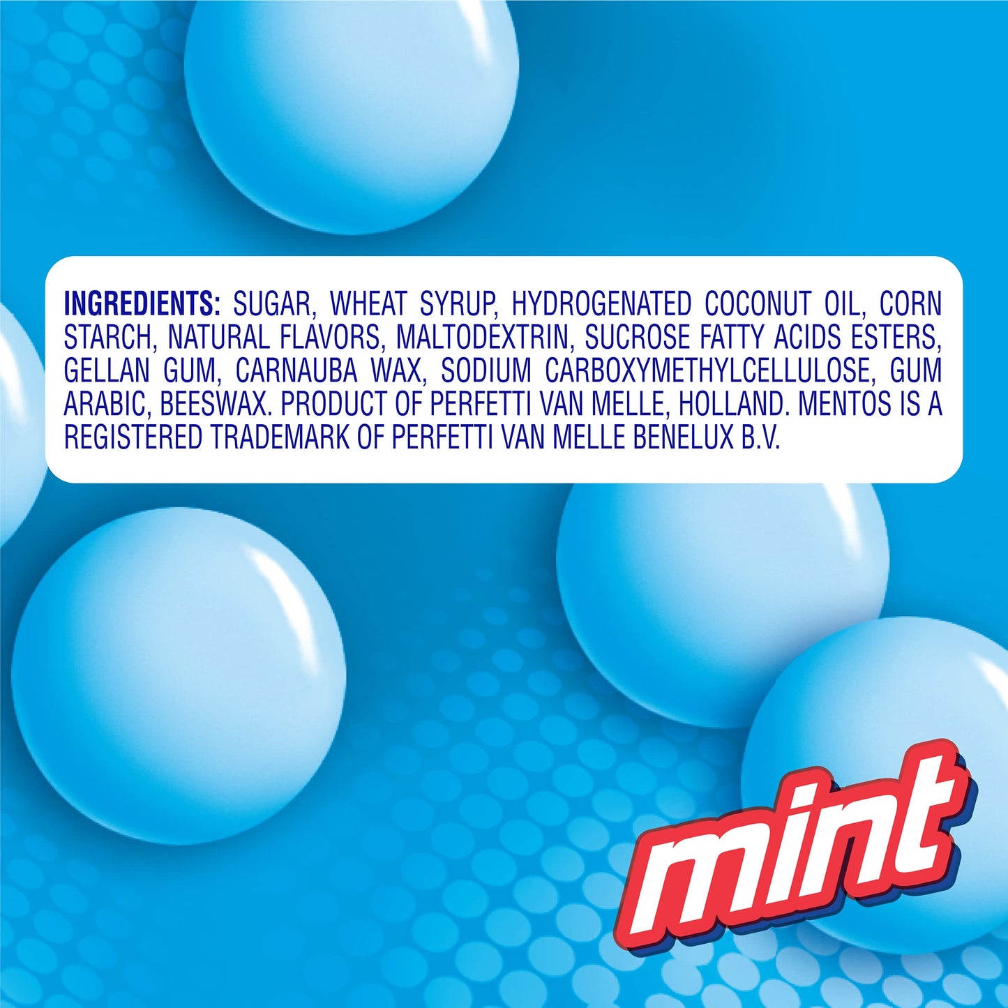 Mentos Chewy Mint Candy Roll, Mint, Non Melting, Party, 14 Pieces (Bulk Pack of 15) - Packaging May Vary