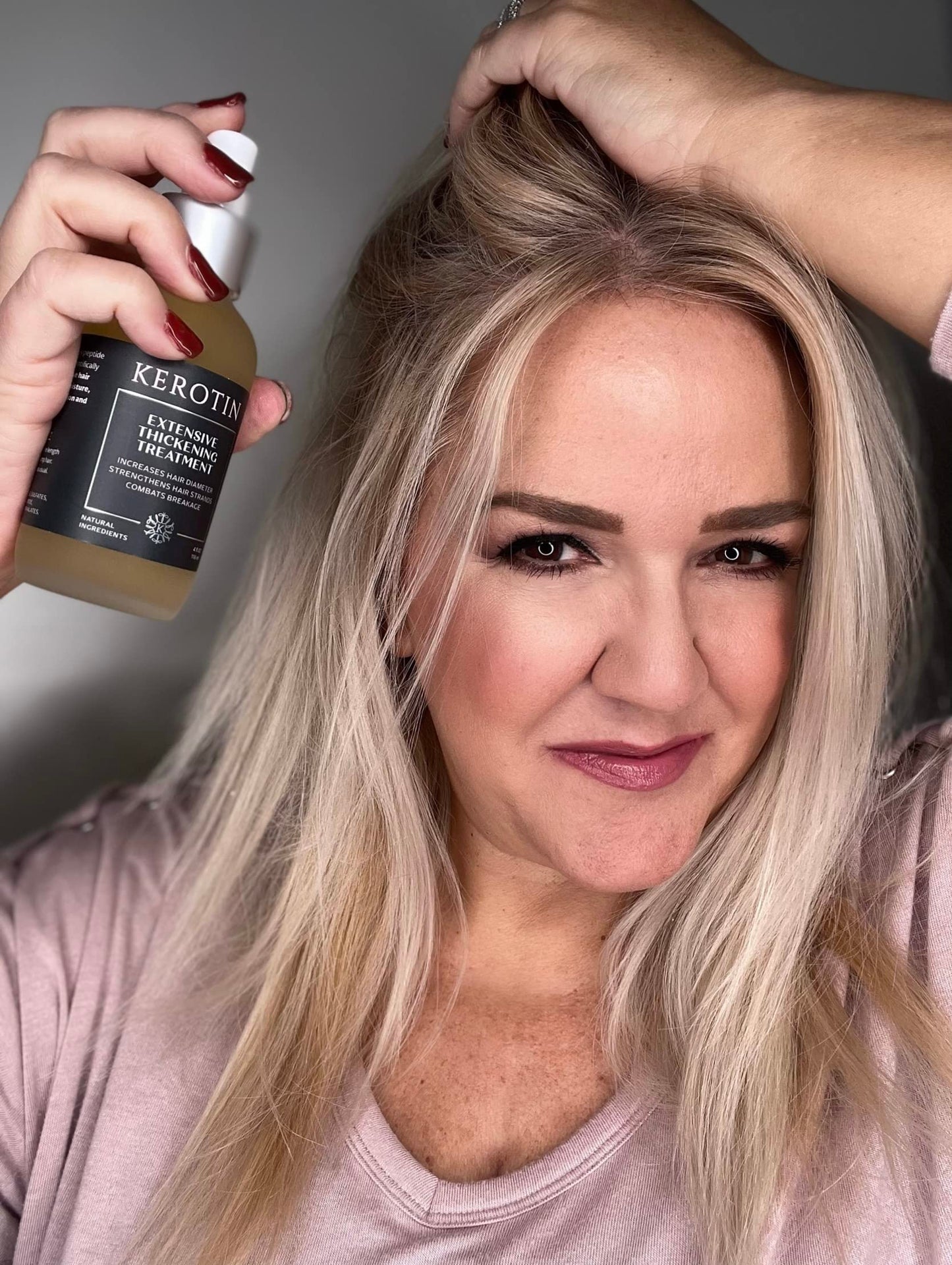 Kerotin Hair Thickening Spray w/Keratin for Fine & Thin Hair Growth in Women, Heat Protectant, Repair Mist for Volume, Body & Shine, Diameter Booster, Natural & Cruelty Free, Made in USA - 3 Pack