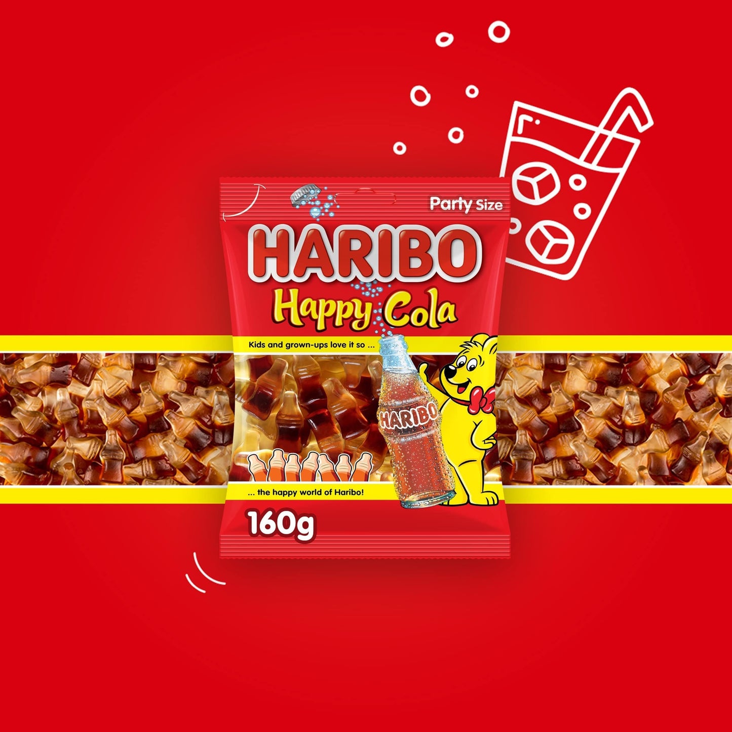 HARIBO Gummi Candy, Original Goldbears Gummy Bears, 5 Ounce Share Size Bags (12 Packs) Delicious Soft & Chewy Sweet Snacks, Assorted Fruity Flavors