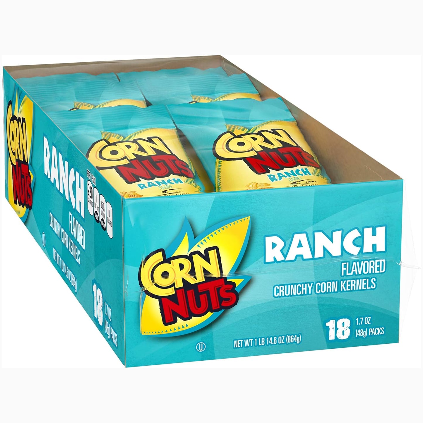 Corn Nuts Ranch Crunchy Corn Kernels (1.7 oz Bags, Pack of 18)