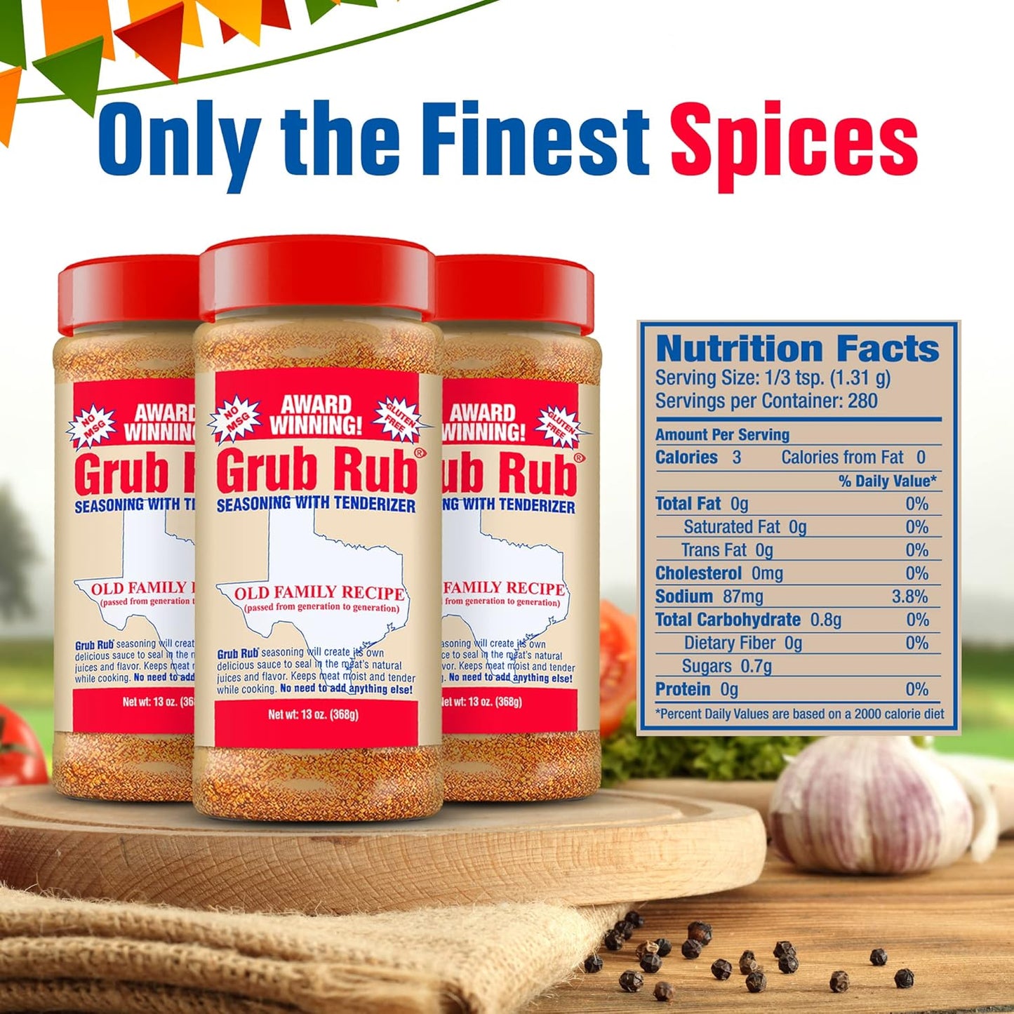 Grub Rub BBQ Seasoning & Meat Rubs for Smoking - Pork Rub, Steak Seasoning, & Brisket Rub - Award Winning Family Recipe - Moist, Tender, & Juicy Meats, Seafood, Veggies & More