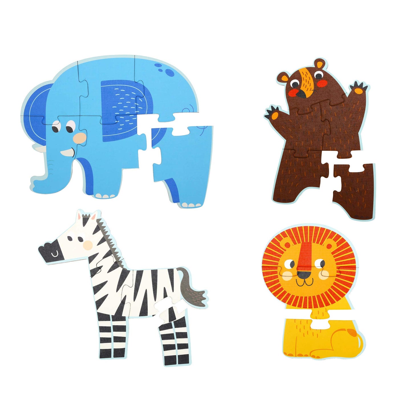 Learning Curve My First Puzzle Four Animal Set for Kids, Multi