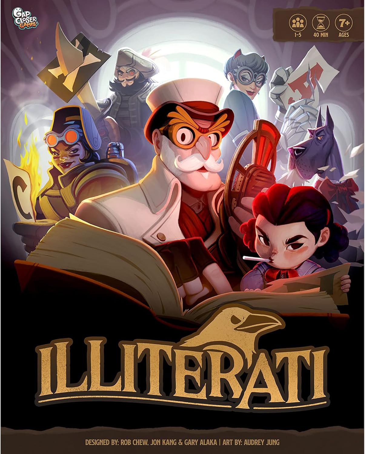 Gap Closer Games | Illiterati | Cooperative Board Game | Word Family Game | 1 to 5 Players | Ages 7+ | 30 Minutes