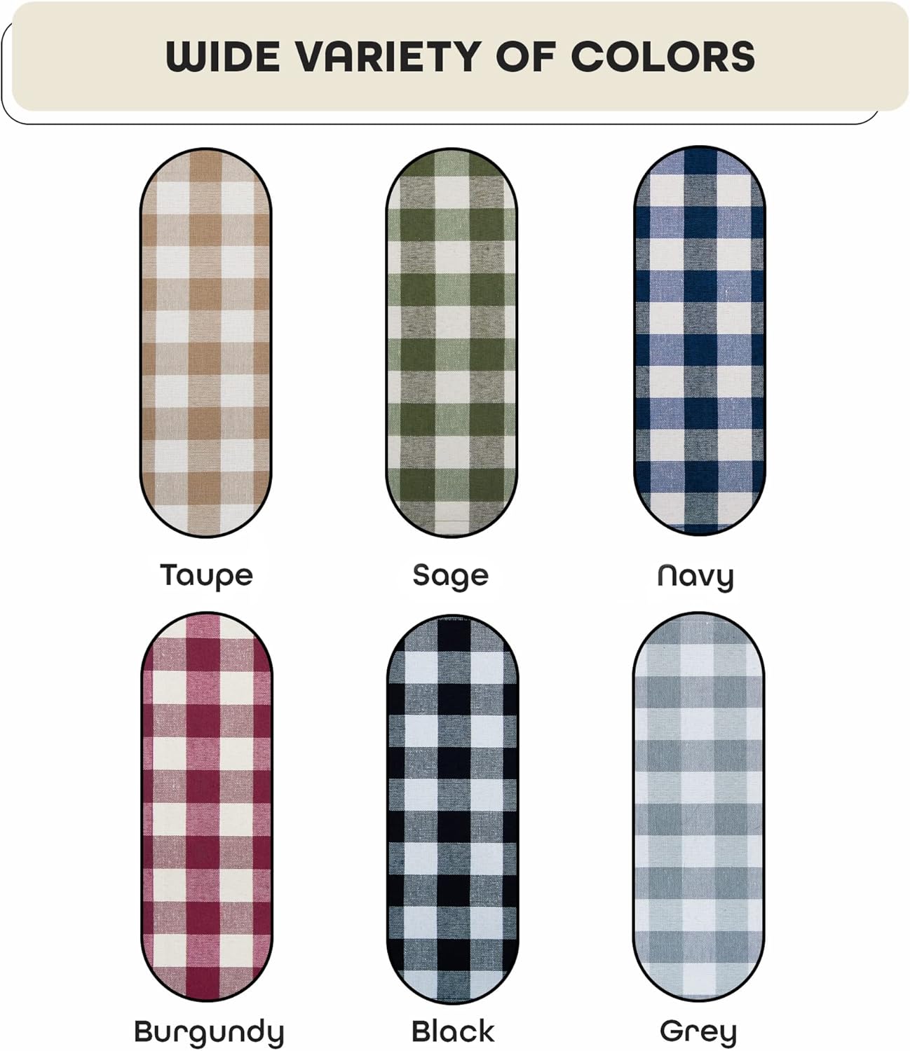 Buffalo Check Oven Mitts, 2 Pack, Taupe - 7" x 13" - Quilted Pot Holders are Heat Resistant, Machine Washable & Stain Repellant - Non-Slip for Cooking, Baking & Grilling by Achim Home Decor
