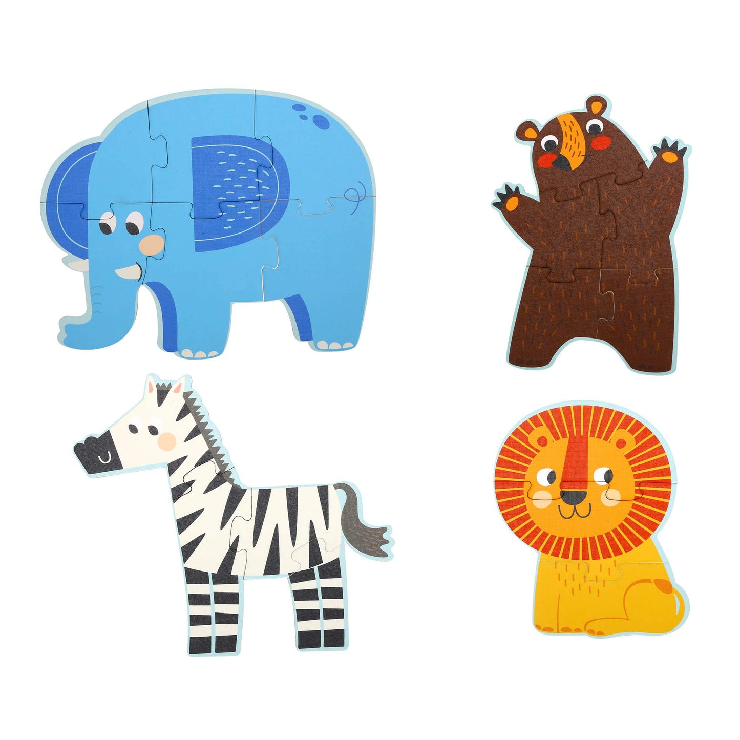Learning Curve My First Puzzle Four Animal Set for Kids, Multi
