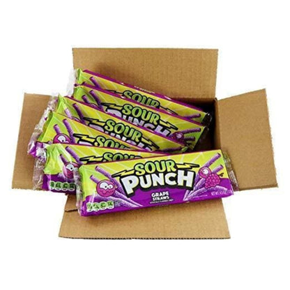 Sour Punch Rainbow Sour Straws, 2 Ounce (Pack of 24)