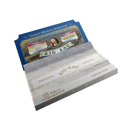 ZIG-ZAG Rolling Papers - Original White 70 mm Paper - Natural Gum Arabic - Thin Glue Sealing Line - 6 Booklets with 32 Papers per Booklet,32 Count (Pack of 6)